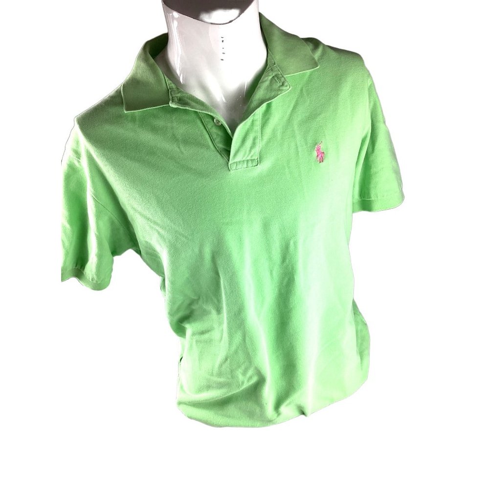 Men's Polo by Ralph Lauren *Golf Polo Shirt * Size  Large *Green  *  Cotton
